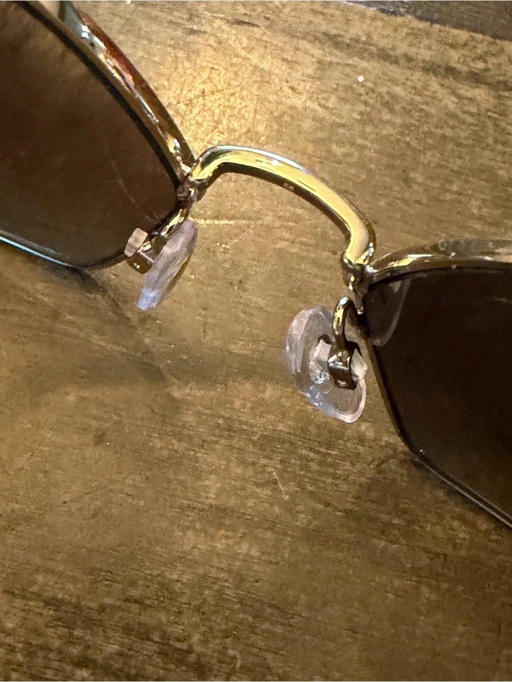 Marc Jacobs Gold Metal Hexagonal Sunglasses with Smoke Lenses